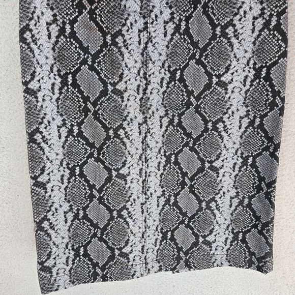 Adrianna Goldschmied Womens Pencil Midi Skirt Sz 23R Black & Gray Snake Print - Picture 9 of 14